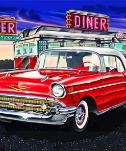 Chevrolet Bel Air Diner Diamond Paintings