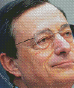 Close Up Mario Draghi Diamond Painting