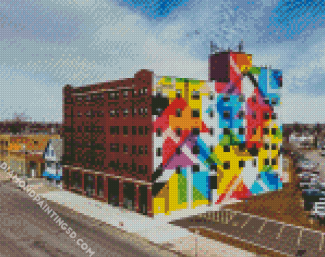 Colorful Buildings Buffalo NY Diamond Painting