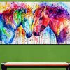 Colorful Horses Art Diamond Paintings