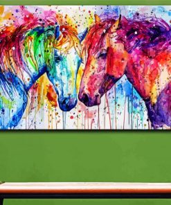 Colorful Horses Art Diamond Paintings