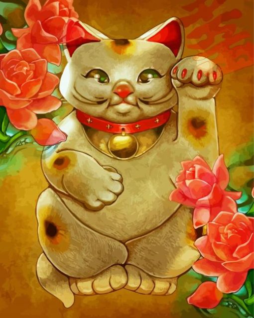 Cute Lucky Cat Art Diamond Paintings