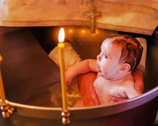Cue Baby Baptism Diamond Paintings