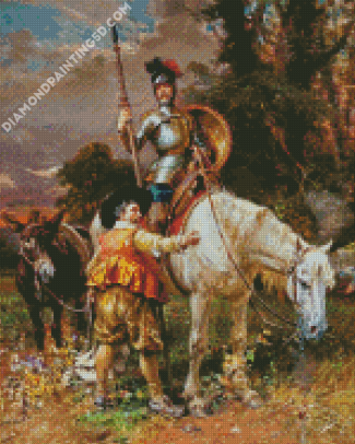 Don Quixote And Sancho Panza Art Diamond Paintings