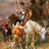 Don Quixote And Sancho Panza Art Diamond Paintings