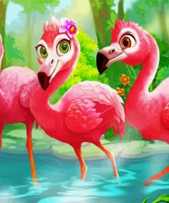 Flamingos Birds Diamond Paintings