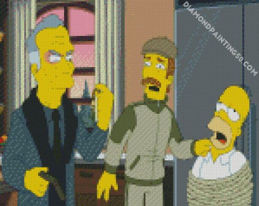 Flanders And Simpsons diamond painting