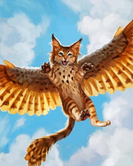 Flying Wild Cat Diamond Paintings