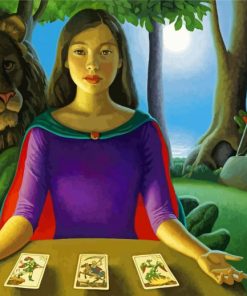 Fortune Teller And Lion Diamond Paintings