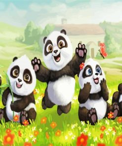 Happy Pandas Diamond Paintings
