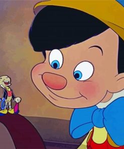 Jiminy Cricket And Pinoccio Cartoon Diamond Paintings