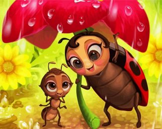 Ladybug And Ant Diamond Paintings