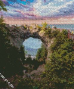 Mackinac Arch Rock Michigan diamond painting