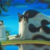 Mouse And Cat Angel Diamond Paintings