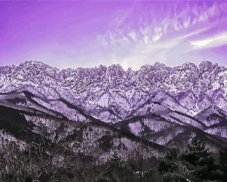 Mount Seoraksan Sunset Landscape Diamond Paintings