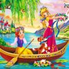 Princesses On Boat Diamond Paintings
