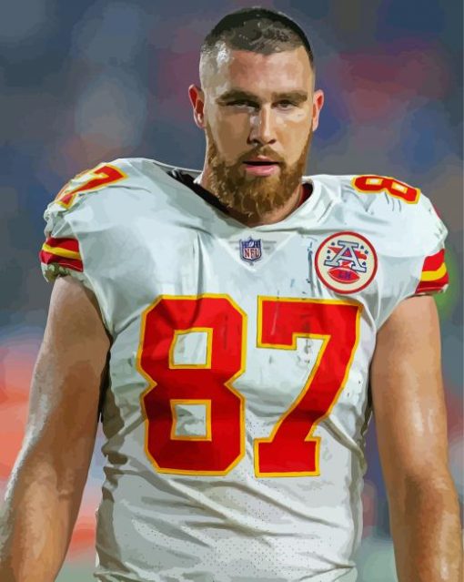 Footballer Travis Kelce Diamond Paintings