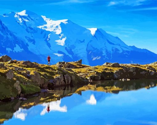 Water Reflection Mont Blanc Italy Diamond Paintings