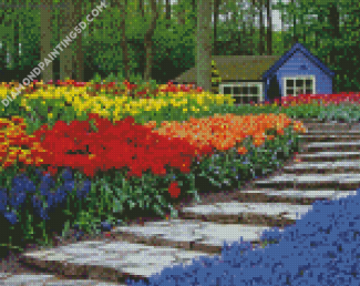 A Path To The Garden Landscape Diamond Paintings