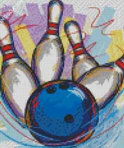 Bowling Illustration Diamond Paintings