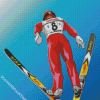 Ski Jump Art Illustration Diamond Paintings