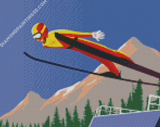 Ski Jump Art Diamond Paintings
