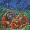 Aesthetic Orangutans Diamond Paintings