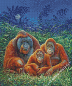 Aesthetic Orangutans Diamond Paintings