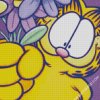 Garfield And Flowers Diamond Paintings