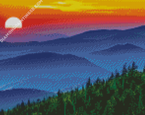 Sunset Appalachian Mountains Diamond Paintings