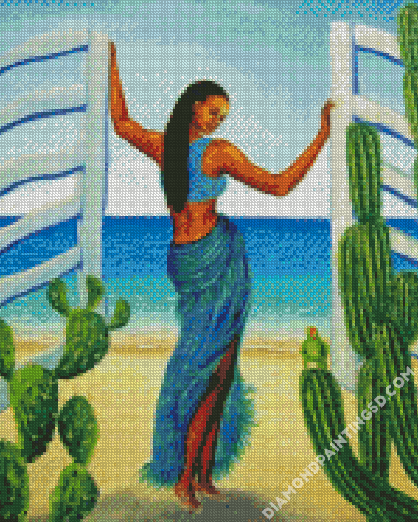 Women In Beach Diamond Painting 