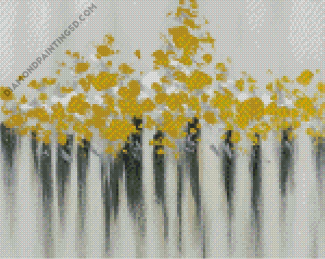 Abstract Gold Flowers Diamond Paintings