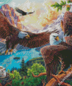 Eagles Birds Nest Diamond Paintings