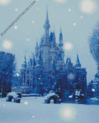 Snowy Disney Palace Diamond Paintings