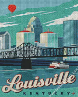 Louisville City Poster Diamond Paintings