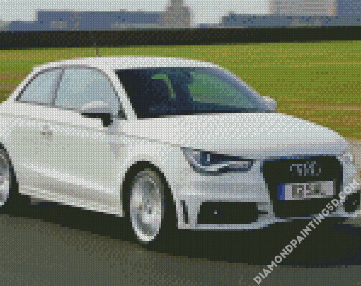Audi A1 White Car Diamond Paintings