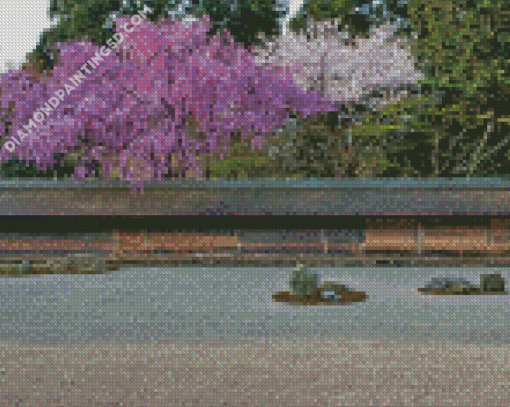 Zen Garden Pink Tree Diamond Paintings