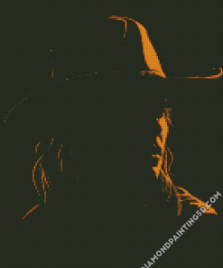 Girl With Cowboy Hat Silhouette Diamond Paintings