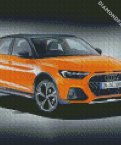 Orange Car Audi A1 Diamond Paintings