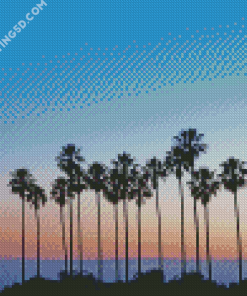 Palm Trees In California Diamond Paintings