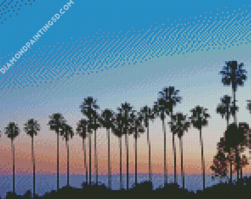 Palm Trees In California Diamond Paintings