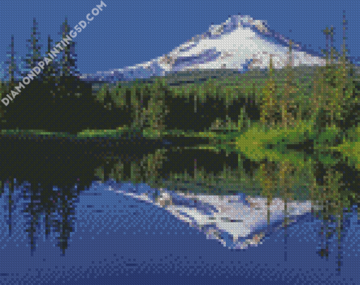 Snowy Oregon Mountains Diamond Paintings