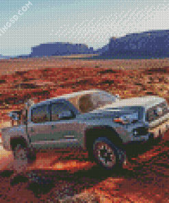 Truck In Desert Diamond Paintings