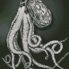 White Octopus Skull Diamond Paintings