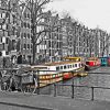 Amsterdam Colorful Barges Diamond Paintings