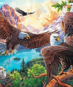 Eagles Birds Nest Diamond Paintings