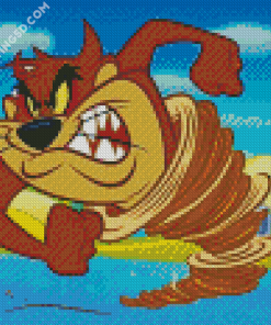 Angry Taz Cartoon Character Diamond Paintings