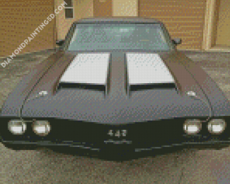 Black 1969 Olds Mobile Car Diamond Paintings