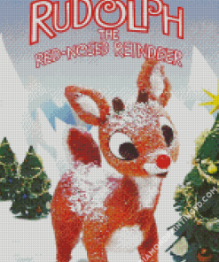 Rudolph The Red Nose Reindeer Diamond Paintings