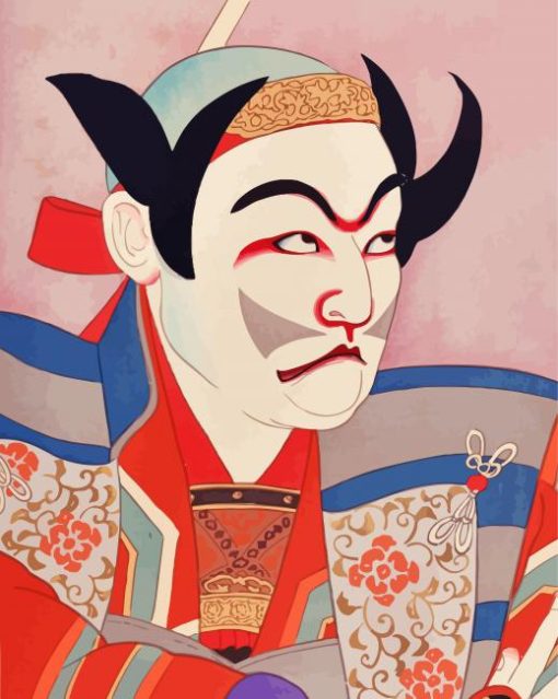 Japanese Kabuki Hut Art Diamond Paintings